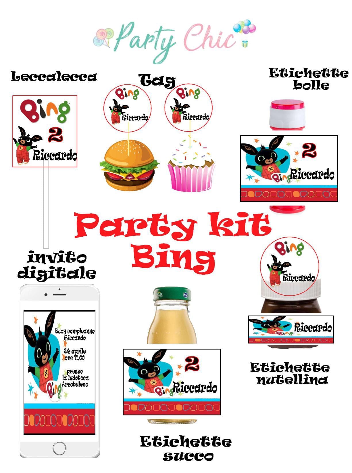 Party Kit Digitale Bing – Party Chic